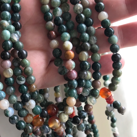 Mixed genuine Indian agate Mala necklace/bracelet - Picture 10 of 11